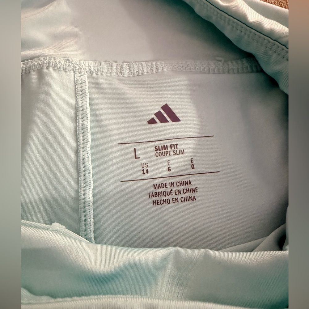 New Adidas Girls' Woven Pleated Skort-Size L- Semi‎ Flash Aqua
Color - Picture 6 of 9